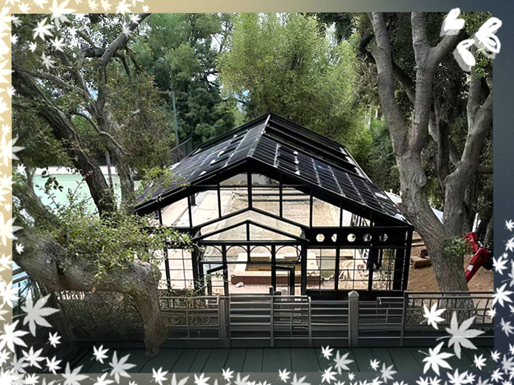 glass greenhouse, Victorian glass greenhouse, steel and glass